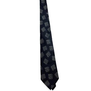 Vintage Designs By A. Rogers Men's Navy Tik Tan Toe Neck Tie
